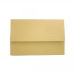 Exacompta Document Wallet Manilla Foolscap Half Flap 250gsm Yellow (Pack 50) - DW250-YLWZ 66812EX