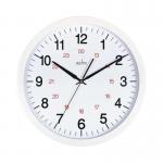 Acctim Metro Quartz 24 Hour Wall Clock 355mm Diameter White - 21202 66863AT