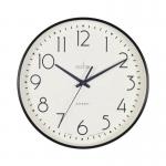 Acctim Earl Quartz Non-Ticking Silent Sweep Wall Clock 250mm Diameter Black - 22563 66891AT