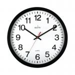 Acctim Controller Quartz Silent Sweep Wall Clock 355mm Diameter Black - 93704B 66926AT