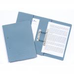 Exacompta Pocket Spring File Manilla Foolscap 285gsm Blue (Pack 25) - TPFM-BLUZ 66959EX