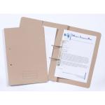 Exacompta Pocket Spring File Manilla Foolscap 285gsm Buff (Pack 25) - TPFM-BUFZ 66966EX