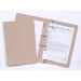 Exacompta Pocket Spring File Manilla Foolscap 285gsm Buff (Pack 25) - TPFM-BUFZ 66966EX