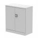 Dynamic Qube by Silverline 1000mm 2-Door Stationery Cupboard Light Grey with Shelf - QS2045 66968DY