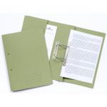 Exacompta Pocket Spring File Manilla Foolscap 285gsm Green (Pack 25) - TPFM-GRNZ 66973EX