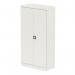 Dynamic Qube by Silverline 1850mm 2-Door Stationery Cupboard White with Shelves - QS2050 66996DY