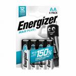 Energizer Max Plus AA Alkaline Batteries (Pack 4) - E301323602 67012AA