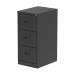 Dynamic Qube by Silverline 3 Drawer Filing Cabinet Black - QS2055 67024DY