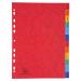 Exacompta Index Jan-Dec A4 225gsm Pressboard Assorted Colours - 3109Z 67043EX