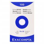 Exacompta Record Cards Plain 125x75mm White (Pack 100) 13301E 67071EX