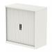 Dynamic Qube by Silverline 1000mm Side Tambour Cupboard White with Shelf - QS2068 67073DY