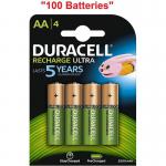 Duracell AA Rechargeable Batteries 2500aMh (Pack 4) - DURHR6B4-2500 67089AA
