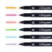 Tombow MONO Edge Highlighter Pen Chisel and Bullet Tip 3.8mm and 0.8mm Line Assorted Colours (Pack 6) - WA-TC-6P 67096TW