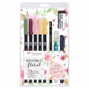 Click to view product details and reviews for Tombow Floral Theme Watercolouring Set With 10 Items Wcs Fl 67131tw.