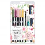 Tombow Floral Theme Watercolouring Set with 10 Items - WCS-FL 67131TW