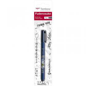 Tombow Fudenosuke Brush Pen Hard Tip Black - WS-BH 67180TW