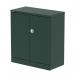Dynamic Qube by Silverline 1000mm 2-Door Stationery Cupboard British Racing Green with Shelf - QS2090 67227DY
