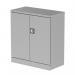 Dynamic Qube by Silverline 1000mm 2-Door Stationery Cupboard Silver with Shelf - QS2092 67241DY