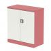 Dynamic Qube by Silverline 1000mm 2-Door Stationery Cupboard Antique Pink and Satin White with Shelf - QS2104 67325DY
