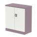 Dynamic Qube by Silverline 1000mm 2-Door Stationery Cupboard Pastel Violet and Satin White with Shelf - QS2108 67353DY