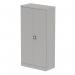 Dynamic Qube by Silverline 1850mm 2-Door Stationery Cupboard Goose Grey with Shelves - QS2109 67360DY