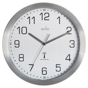 Acctim Mason Wall Clock Radio Controlled 250mm Aluminium 74337 67400at