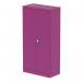 Dynamic Qube by Silverline 1850mm 2-Door Stationery Cupboard Traffic Purple with Shelves - QS2119 67430DY