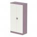 Dynamic Qube by Silverline 1850mm 2-Door Stationery Cupboard Pastel Violet and Satin White with Shelves - QS2130 67507DY
