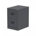 Dynamic Qube by Silverline 2 Drawer Filing Cabinet Graphite Grey - QS2132 67521DY