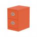 Dynamic Qube by Silverline 2 Drawer Filing Cabinet Sienna Orange - QS2140 67577DY