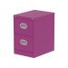Dynamic Qube by Silverline 2 Drawer Filing Cabinet Traffic Purple - QS2141 67584DY
