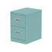 Dynamic Qube by Silverline 2 Drawer Filing Cabinet Pastel Turquoise - QS2146 67619DY