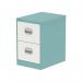 Dynamic Qube by Silverline 2 Drawer Filing Cabinet Pastel Turquoise and Satin White - QS2151 67654DY