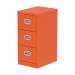 Dynamic Qube by Silverline 3 Drawer Filing Cabinet Sienna Orange - QS2162 67731DY