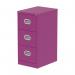 Dynamic Qube by Silverline 3 Drawer Filing Cabinet Traffic Purple - QS2163 67738DY