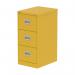 Dynamic Qube by Silverline 3 Drawer Filing Cabinet Lemon Yellow - QS2166 67759DY