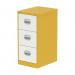 Dynamic Qube by Silverline 3 Drawer Filing Cabinet Lemon Yellow and Satin White - QS2171 67794DY
