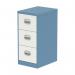 Dynamic Qube by Silverline 3 Drawer Filing Cabinet Pastel Blue and Satin White - QS2172 67801DY