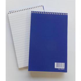 ValueX 127x200mm Wirebound Card Cover Reporters Shorthand Notebook Ruled 260 Pages Blue 67869VC