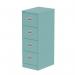 Dynamic Qube by Silverline 4 Drawer Filing Cabinet Pastel Turquoise - QS2190 67927DY