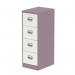Dynamic Qube by Silverline 4 Drawer Filing Cabinet Pastel Violet and Satin White - QS2196 67969DY
