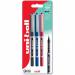 uni-ball Eye Micro UB-150 Liquid Ink Rollerball Pen 0.5mm Tip 0.3mm Line Plastic Free Packaging BlackBlueRed (Pack 3) - 238212076 67992UB