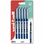 uni-ball Eye Micro UB-150 Liquid Ink Rollerball Pen 0.5mm Tip 0.3mm Line Plastic Free Packaging Blue (Pack 5) - 238212181 68006UB