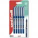 uni-ball Eye Micro UB-150 Liquid Ink Rollerball Pen 0.5mm Tip 0.3mm Line Plastic Free Packaging Blue (Pack 5) - 238212181 68006UB