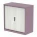 Dynamic Qube by Silverline 1000mm Side Tambour Cupboard Pastel Violet and Satin White with Shelves - QS2218 68123DY