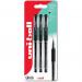 uni-ball Signo Gel Grip UM-151S Rollerball Pen 0.7mm Tip 0.4mm Line Black Plastic Free Packaging (Pack 3) - 238212225 68160UB