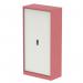 Dynamic Qube by Silverline 2000mm Side Tambour Cupboard Antique Pink and Satin White with Shelves - QS2236 68249DY