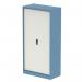 Dynamic Qube by Silverline 2000mm Side Tambour Cupboard Pastel Blue and Satin White with Shelves - QS2238 68263DY
