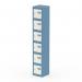 Dynamic Qube by Silverline Locker 6 Door 1800mm High Pastel Blue and Satin White - QS2260 68417DY