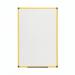 Bi-Office Ultrabrite Magnetic Lacquered Steel Whiteboard Yellow Aluminium Frame 900x600mm MA0315177 68545BS